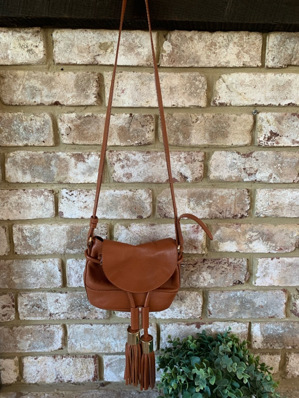 See By Chloe | Tan Leather Tassel Crossbody Bag